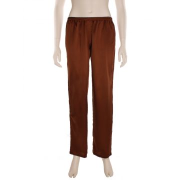 Damen Pyjama Hose kastanienbraun Seduzione di Seta von Gattina 