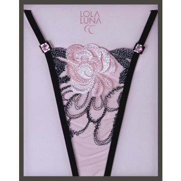 Lola Luna String Vanina schwarz-rosé 