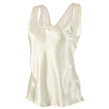 Camisole-Top Seide Satin champagner-weiß von Nightdreams