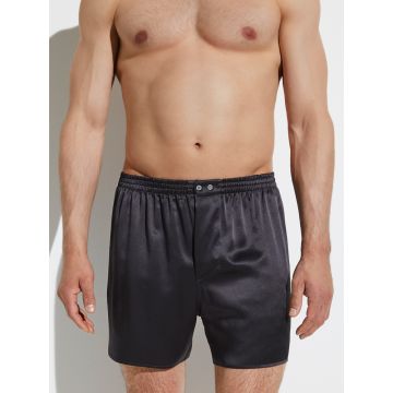 Herren Boxershorts Seide anthrazit grau von Zimmerli Silk Nightwear 6000